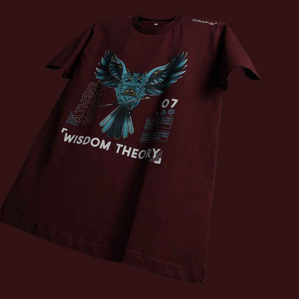 Owl maroon Tshirt Crapssstore