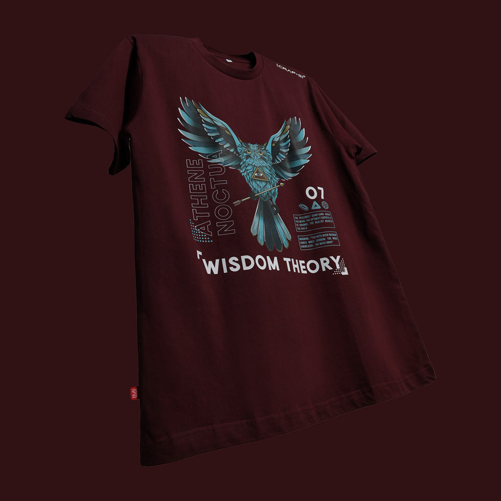 Owl maroon Tshirt Crapssstore